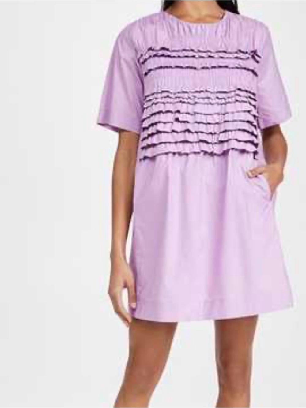 English Factory Lavender Ruffle Tee Mini Dress - Picture 4 of 4